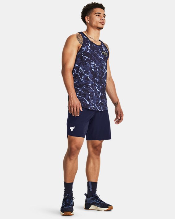 Men's Project Rock Iso-Chill Muscle Tank in Blue image number 2
